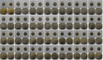 2012, Russland,Gedenkausgabe:28 Stück 2-5-10 Rubel Münzen:Na...
