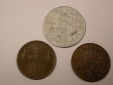 I4  CSSR 5, 10 und 20 Heller 1922-1953  3 Münzen Originalbilder