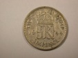 I4  Grossbritannien  6 Pence 1944 in vz/vz+  Originalbilder