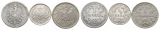 Deutsches Kaiserreich; 3 Kleinmünzen 1875/1916/1907