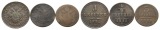 Österreich; 3 Kleinmünzen 1851/1852