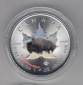 Kanada, Maple Leaf Wildlife 2014, 5 Dollar Bison, Color, Farbe...