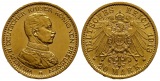 7,16 g Feingold. Kaiser Wilhelm II. (1888 - 1918) in Kürassie...