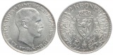 Norwegen: Håkon VII., 2 Kroner 1917, 15 gr. 800 er Silber in ...