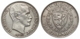 Norwegen: Håkon VII., 1 Krone 1915, 7,5 gr. 800 er Silber, sc...
