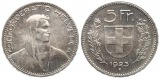 Schweiz: 5 Franken 1923, KM# 37, 25 gr. 900er Silber, besserer...