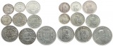 Schweiz: Wertvolles Silberlot von 9 Münzen ab 1943, siehe Bil...