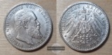 Deutsches Kaiser. Württemberg, Wilhelm II. 1891-1918. 3 Mark ...