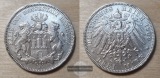Deutsches Kaiserreich. Hamburg, 1871-1918.  3 Mark 1909 J  FM-...