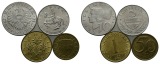 Ösrerreich; 4 Kleinmünzen 1974/1971/1988/1980