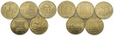 Ösrerreich; 5 Kleinmünzen 1995/1998/2001/2000/1999