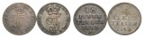 Altdeutschland; 2 Kleinmünzen 1863/1848