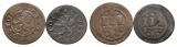 Altdeutschland; 2 Kleinmünzen 1741/1727