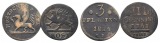 Altdeutschland; 2 Kleinmünzen 1824/1761