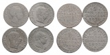 Brandenburg-Preußen, 4 Kleinmünzen (1 Silbergroschen) 1825/1...