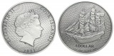 Cook Islands: Elisabeth II., 1 $ 2021, auf die Bounty, 1 Unze ...