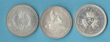 Commonwealth 3 Silbermünzen ca.real 85,8 Gr. Gr.925 AG  Münz...
