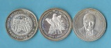 Commonwealth 3x Silbermünzen ca.real 86,55 Gr. Gr.925 AG  Mü...