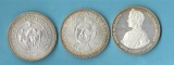 Commonwealth 3x Silbermünzen ca.real 85,90 Gr. Gr.925 AG  Mü...