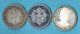 Commonwealth 3x Silbermünzen ca.real 85,320 Gr. Gr.925 AG  M...