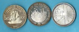 Commonwealth 3x Silbermünzen ca.real 84,40 Gr. Gr.925 AG  Mü...