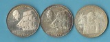 Commonwealth 3x Silbermünzen ca.real 94,35 Gr. Gr.925 AG  Mü...