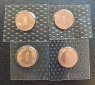 BRD Satz 1 Pfennig Stücke 1975 DFGJ 4 Münzen in Stempelglanz 11