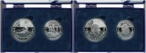 Norwegen: Silbermünzenpaar Nummer 5 zur Olympiade in Lilleham...