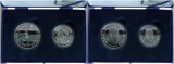 Norwegen: Silbermünzenpaar Nummer 6 zur Olympiade in Lilleham...