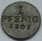 Leiningen: 1 Pfennig 1805, Rarität