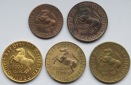 Notgeld: Lot aus fünf Notmünzen Westfalen