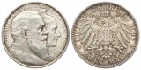 Kaiserreich, Baden: Friedrich und Luise,  2 Mark 1906, goldene...