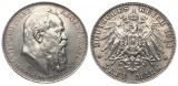 Bayern: Prinzregent Luipold, 3 Mark 1911, hübsche Patina und ...