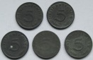 Alliierte Besatzung: 5 x 5 Pfennig 1947 D