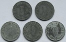 Alliierte Besatzung: 5 x 1 Pfennig 1945 F
