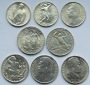 Tschechoslowakei: Lot aus acht Silbermünzen, zusammen 50 g Fe...