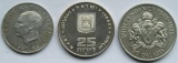 Lot aus drei Silbermünzen aus aller Welt, zusammen 50 g Feins...