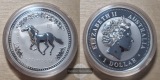 Australien, Dollar 2002 Lunar I Pferd   FM-Frankfurt Feinsilbe...