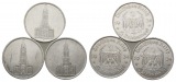 Deutsches Reich; 5 Mark (3 Stück) 1934