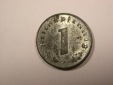I5  3.Reich  1 Pfennig 1942 A in vz-st, fleckig    Originalbilder