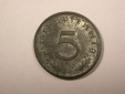 I5  3.Reich  5 Pfennig 1944 D in vz/vz-st fleckig     Original...