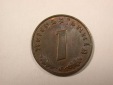 I5  3.Reich  1 Pfennig 1940 J in vz/vz+     Originalbilder