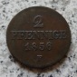 Sachsen 2 Pfennige 1856 F