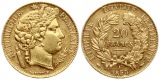 Frankreich, 2. Republik: 20 Franc 1850 A, GOLD, 6,45 gr. 900er...
