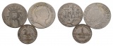 Altdeutschland; 3 Kleinmünzen 1782 / 1825 / 1858