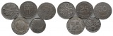 Weimarer Repulik; Notgeld; Kriegsgeld; 5 Kleinmünzen