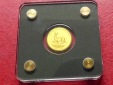 Mini-Goldmünze „Springbock“1/500 Unze 999er Gold Tschad 3...