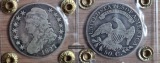 USA 50 cent 1827 Capped Bust Half Dollar FM-Frankfurt Feinsilb...