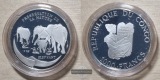 Kongo 1000 Francs 1993 Elefant    FM-Frankfurt  Feinsilber: 20g