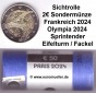 Special-Rolle...2 Euro Gedenkmünze 2024...Olympia / Eifelturm